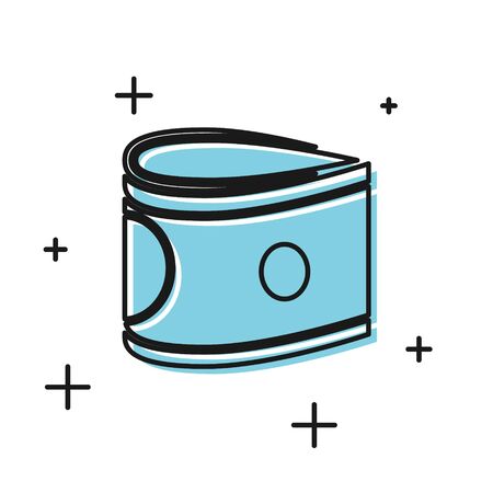 Black Stacks paper money cash icon isolated on white background. Money banknotes stacks. Bill currency. Vector Illustrationのイラスト素材