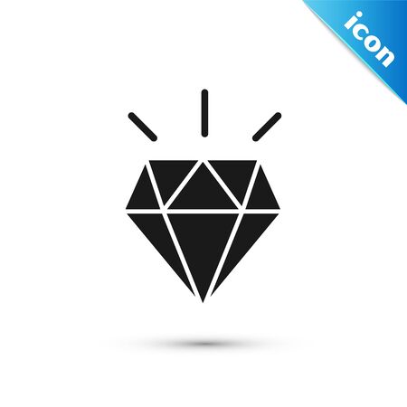 Black Diamond teeth icon isolated on white background. Vector Illustrationのイラスト素材