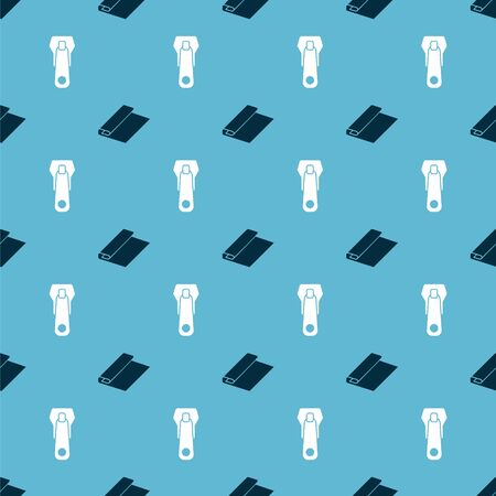 Set Textile fabric roll and Zipper on seamless pattern. Vectorのイラスト素材