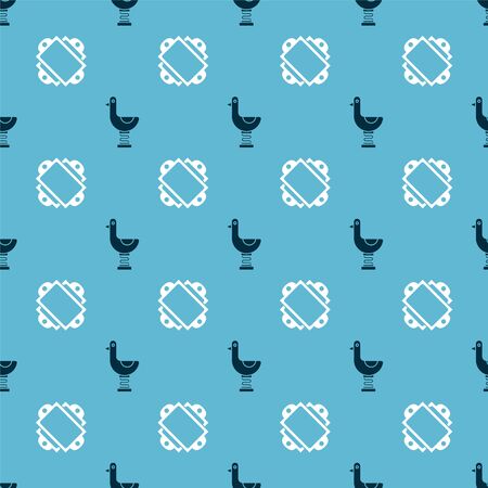 Set Riding kid duck and Ticket on seamless pattern. Vectorのイラスト素材