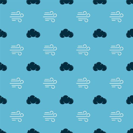 Set Cloud and Wind on seamless pattern. Vectorのイラスト素材