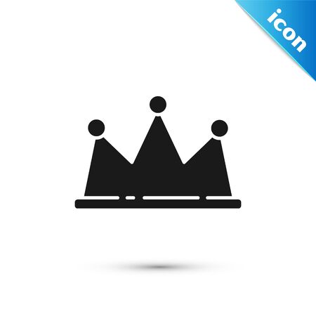 Grey Crown icon isolated on white background. Vector Illustrationのイラスト素材