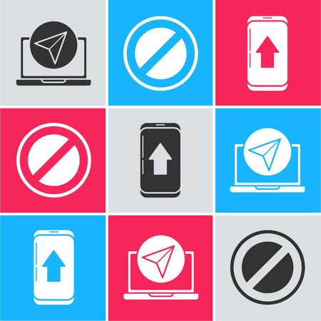 Set Infographic of city map navigation, Stop sign and Infographic of city map navigation icon. Vectorのイラスト素材