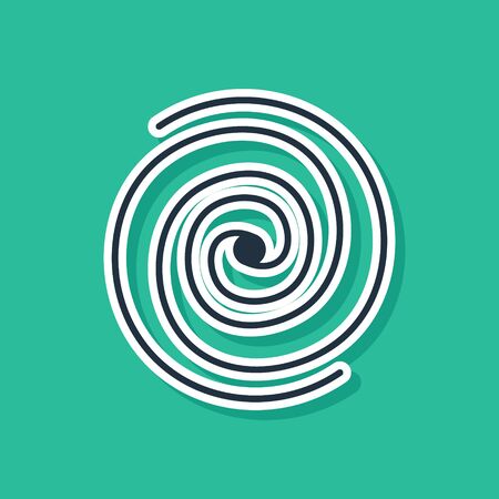 Blue Black hole icon isolated on green background. Space hole. Collapsar. Vector Illustrationのイラスト素材