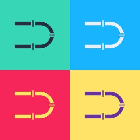 Pop art Industry metallic pipe icon isolated on color background.  Vector Illustrationのイラスト素材