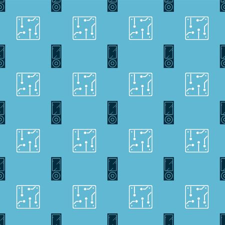 Set Music player and Processor on seamless pattern. Vectorのイラスト素材