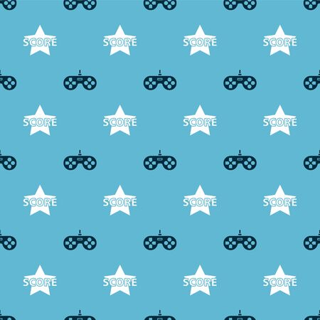Set Gamepad and Star on seamless pattern. Vectorのイラスト素材