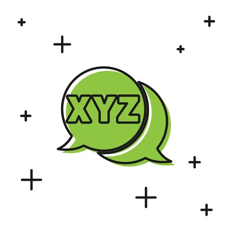 Black XYZ Coordinate system icon isolated on white background. XYZ axis for graph statistics display.  Vector Illustrationのイラスト素材