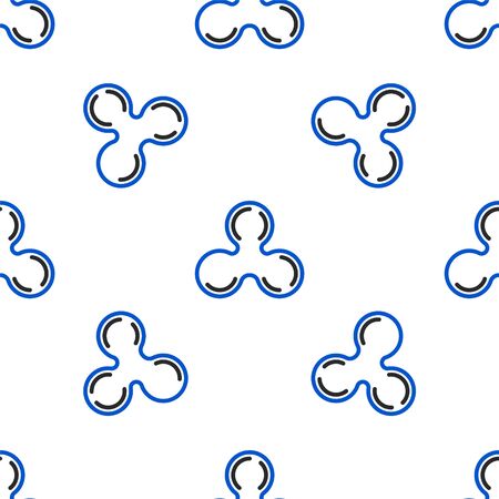 Line Cryptocurrency coin Ripple XRP icon isolated seamless pattern on white background. Altcoin symbol. Blockchain based secure crypto currency. Colorful outline concept. Vectorのイラスト素材