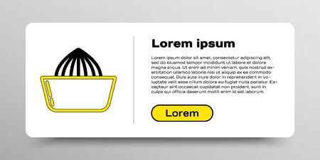 Line Citrus fruit juicer icon isolated on white background. Colorful outline concept. Vector.のイラスト素材