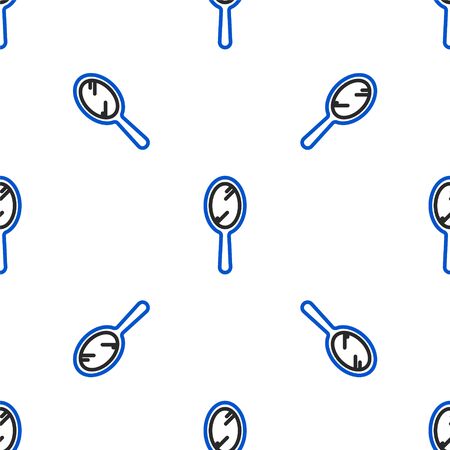 Line Hand mirror icon isolated seamless pattern on white background. Colorful outline concept. Vectorのイラスト素材