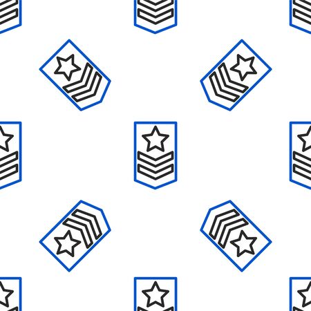 Line Chevron icon isolated seamless pattern on white background. Military badge sign. Colorful outline concept. Vector.のイラスト素材