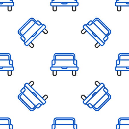 Line Pickup truck icon isolated seamless pattern on white background. Colorful outline concept. Vectorのイラスト素材