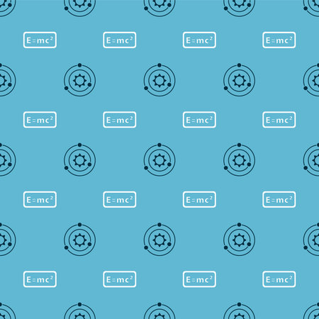 Set Solar system and Equation solution on seamless pattern. Vectorのイラスト素材