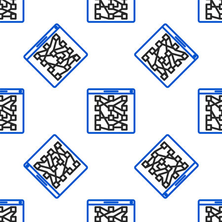 Line Global technology or social network icon isolated seamless pattern on white background. Colorful outline concept. Vectorのイラスト素材