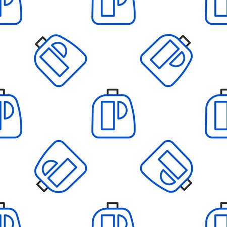 Line Plastic bottles for laundry detergent, bleach, dishwashing liquid or another cleaning agent icon isolated seamless pattern on white background. Colorful outline concept. Vectorのイラスト素材