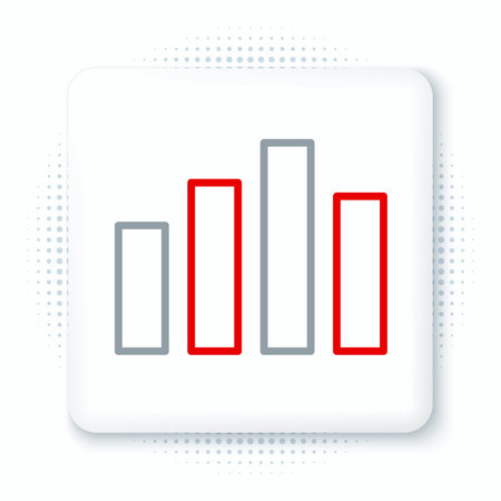 Line Music equalizer icon isolated on white background. Sound wave. Audio digital equalizer technology, console panel, pulse musical. Colorful outline concept. Vectorのイラスト素材