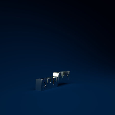 Silver Tape measure icon isolated on blue background. Measuring tape. Minimalism concept. 3d...