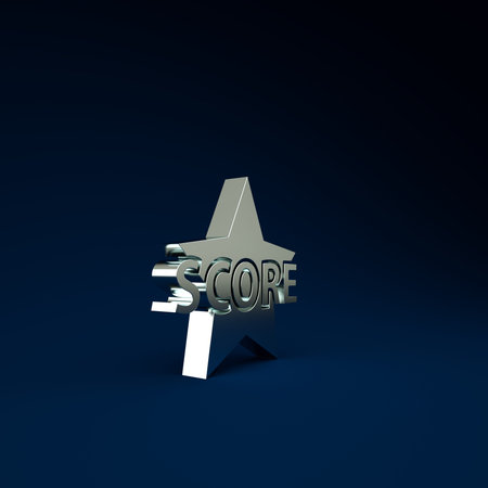 Silver Star icon isolated on blue background. Favorite, score, best rating, award symbol. Minimalism...