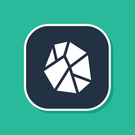 Blue Salt stone icon isolated on green background. Vectorのイラスト素材
