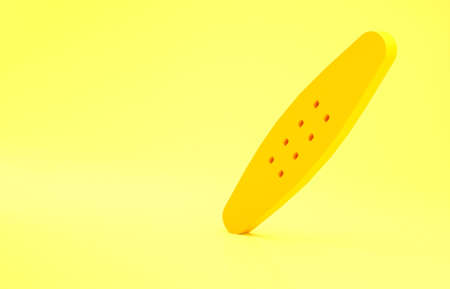 Yellow Nail file pet icon isolated on yellow background. Professional treatment at home grooming for pet. Minimalism concept. 3d illustration 3D renderの写真素材