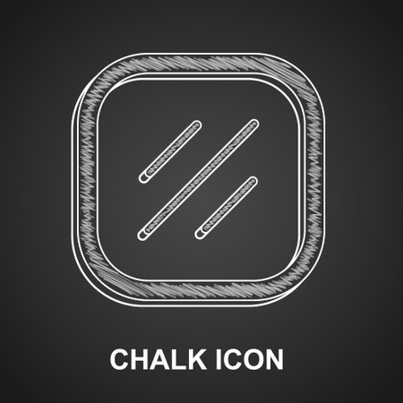 Chalk Steak meat icon isolated on black background. Vectorのイラスト素材