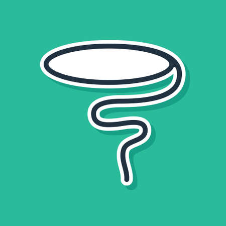 Blue Lasso icon isolated on green background. Vectorのイラスト素材