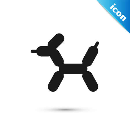 Grey Balloon dog icon isolated on white background. Vectorのイラスト素材