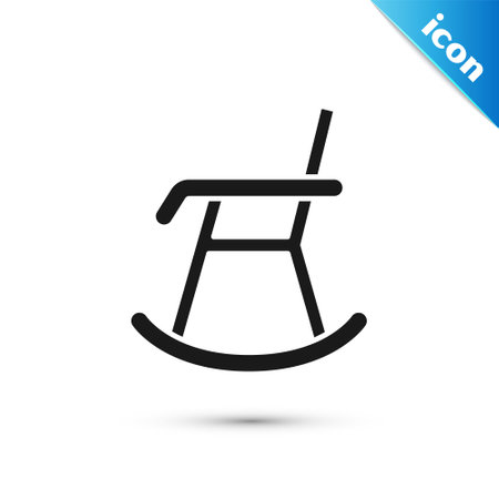 Grey Armchair icon isolated on white background. Vectorのイラスト素材