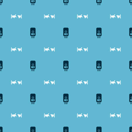 Set Electric boiler and Broken pipe on seamless pattern. Vectorのイラスト素材