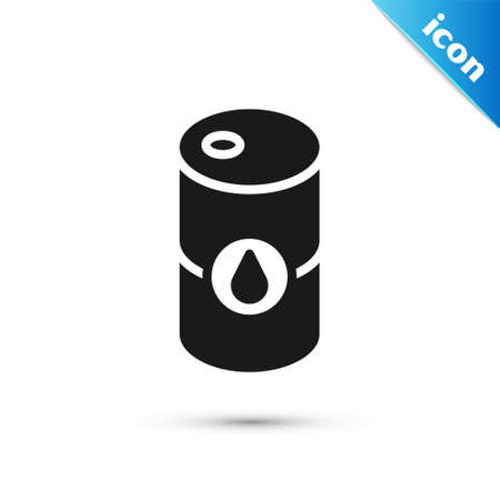 Grey Barrel oil icon isolated on white background. Vectorのイラスト素材