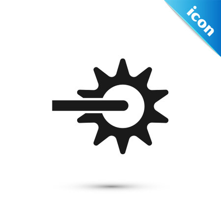 Grey Cowboy horse riding spur for boot icon isolated on white background. Vectorのイラスト素材