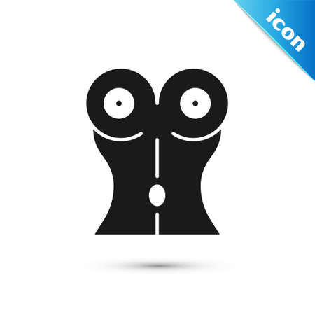 Grey Women waist icon isolated on white background. Vectorのイラスト素材
