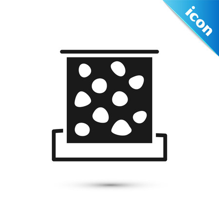 Grey Climbing wall icon isolated on white background. Vectorのイラスト素材