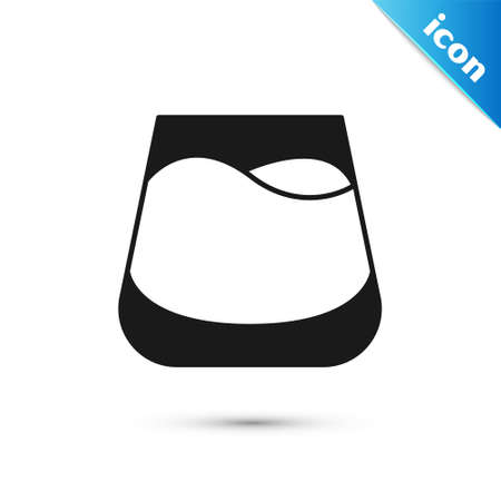 Grey Glass of whiskey icon isolated on white background. Vectorのイラスト素材