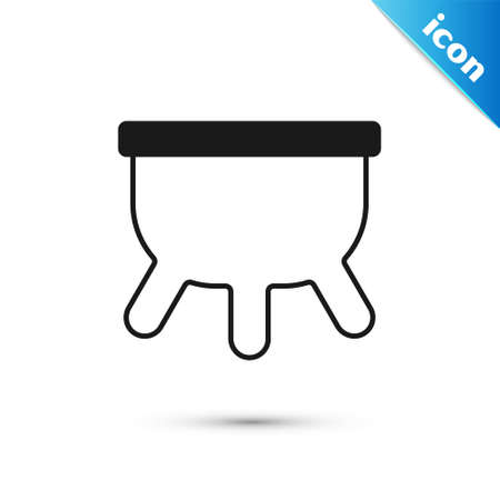 Grey Udder icon isolated on white background. Vectorのイラスト素材