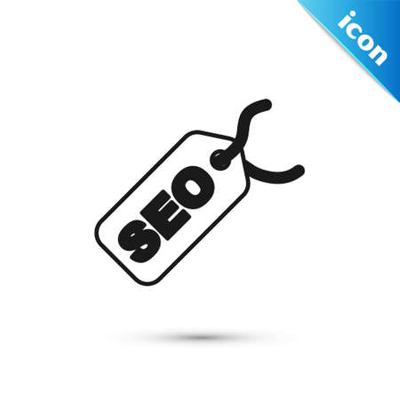 Grey SEO optimization icon isolated on white background. Vectorのイラスト素材