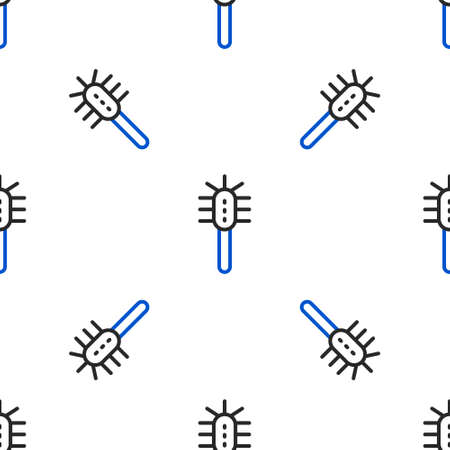 Line Toilet brush icon isolated seamless pattern on white background. Colorful outline concept. Vectorのイラスト素材