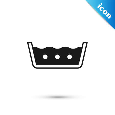 Grey Washing under 50 degrees celsius icon isolated on white background. Temperature wash. Vectorのイラスト素材
