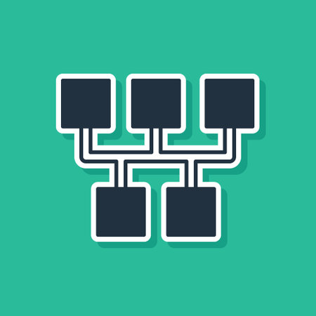 Blue Gear shifter icon isolated on green background. Transmission icon. Vectorのイラスト素材