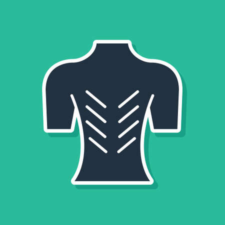 Blue Massage icon isolated on green background. Relaxing, leisure. Vectorのイラスト素材