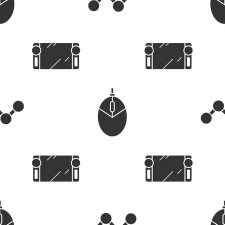 Set Share, Computer mouse gaming and Portable video game console on seamless pattern. Vectorのイラスト素材