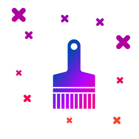 Color Paint brush icon isolated on white background. Gradient random dynamic shapes. Vectorのイラスト素材
