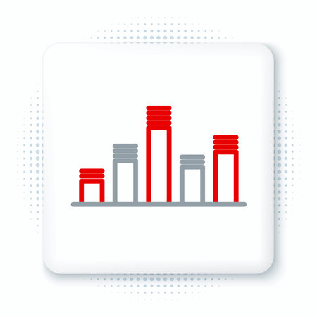 Line Music equalizer icon isolated on white background. Sound wave. Audio digital equalizer technology, console panel, pulse musical. Colorful outline concept. Vectorのイラスト素材