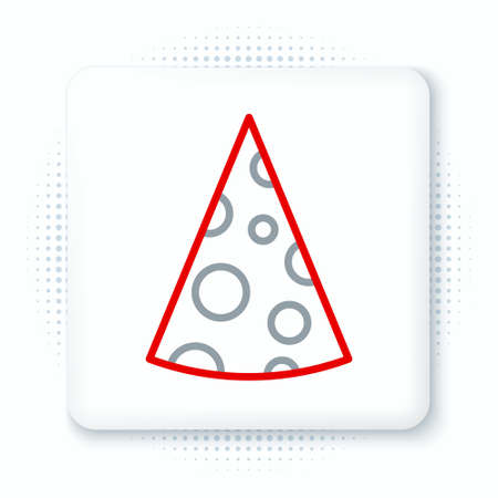 Line Cheese icon isolated on white background. Colorful outline concept. Vectorのイラスト素材