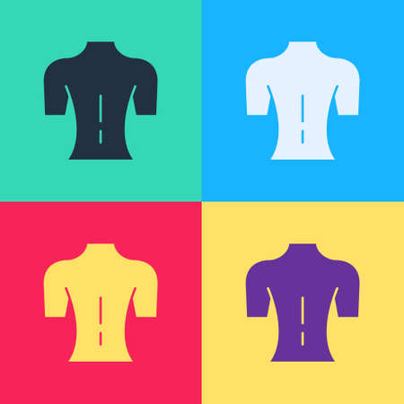 Pop art Massage icon isolated on color background. Relaxing, leisure. Vectorのイラスト素材