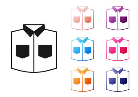 Black Shirt icon isolated on white background. Set icons colorful. Vectorのイラスト素材