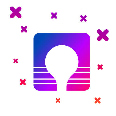 Color Life jacket icon isolated on white background. Life vest icon. Extreme sport. Sport equipment. Gradient random dynamic shapes. Vectorのイラスト素材