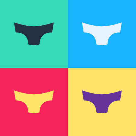 Pop art Men underpants icon isolated on color background. Man underwear. Vectorのイラスト素材