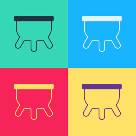 Pop art Udder icon isolated on color background. Vectorのイラスト素材